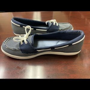 Keds Ortholite Women's Boat Shoes 8 1/2 M navy w/ white stripes